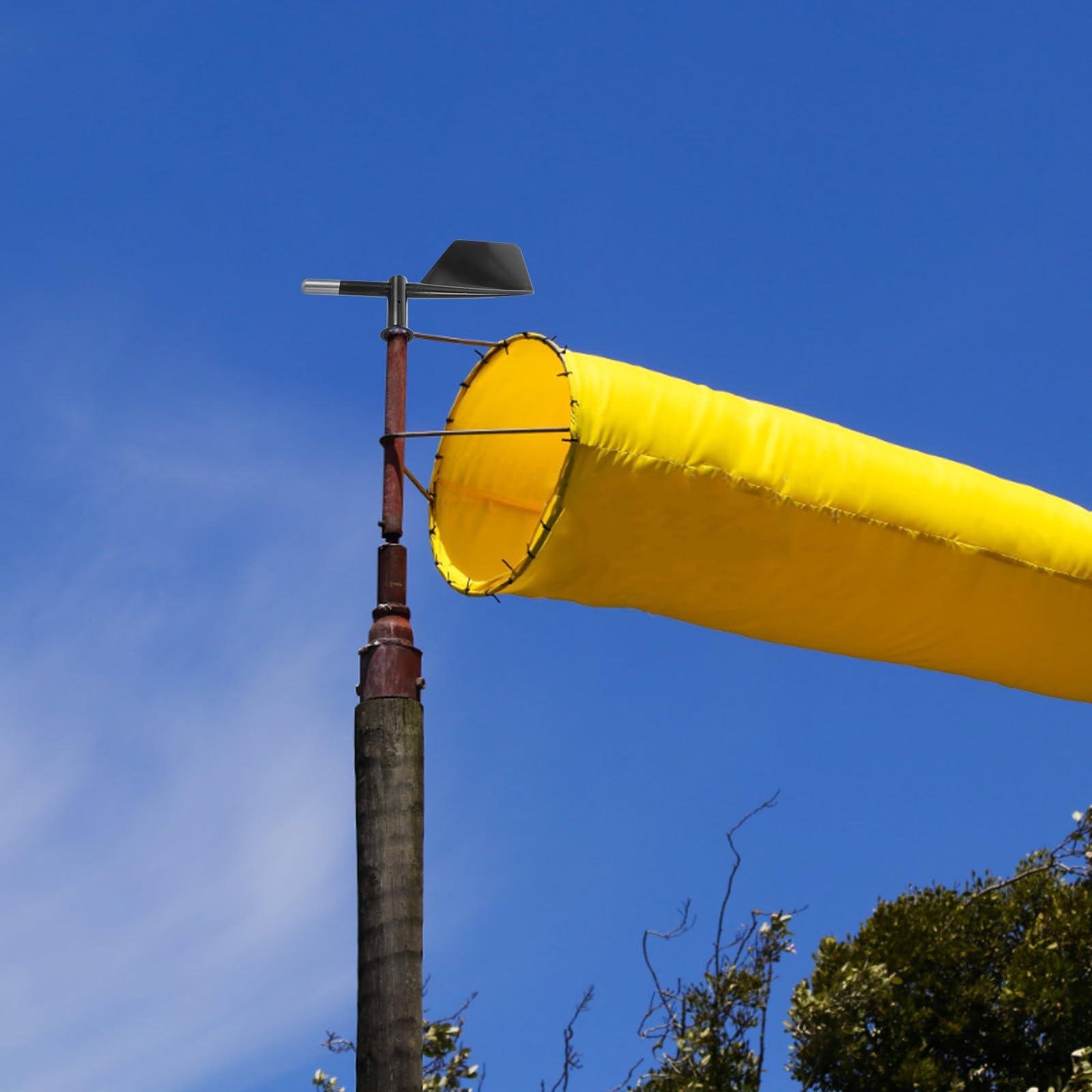 Accesorio de Aleta para Sensor de Viento Exterior de Plástico Negro | Alta Precisión y Estabilidad Mejorada, Compatible Anemómetro y Medidor Exterior