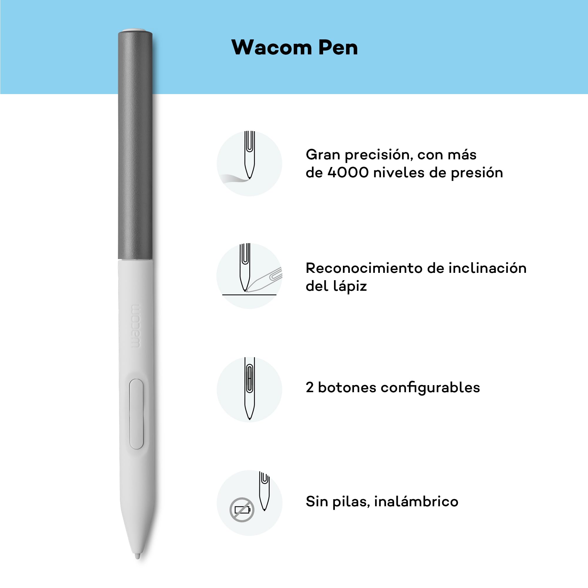 Pen Tablet Wacom One M, Que Incluye lápiz con tecnología de resonancia electromagnética (EMR) sin Pilas, conexión Bluetooth, para Windows, Mac, Chromebook y Android creativos