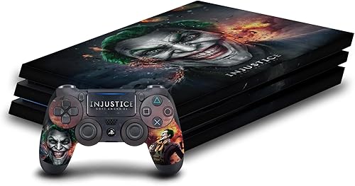 Head Case Designs Officially Licensed Injustice Gods Among Us Joker Key Art Vinyl Sticker Gaming Skin Decal Cover Compatible with Sony Playstation 4