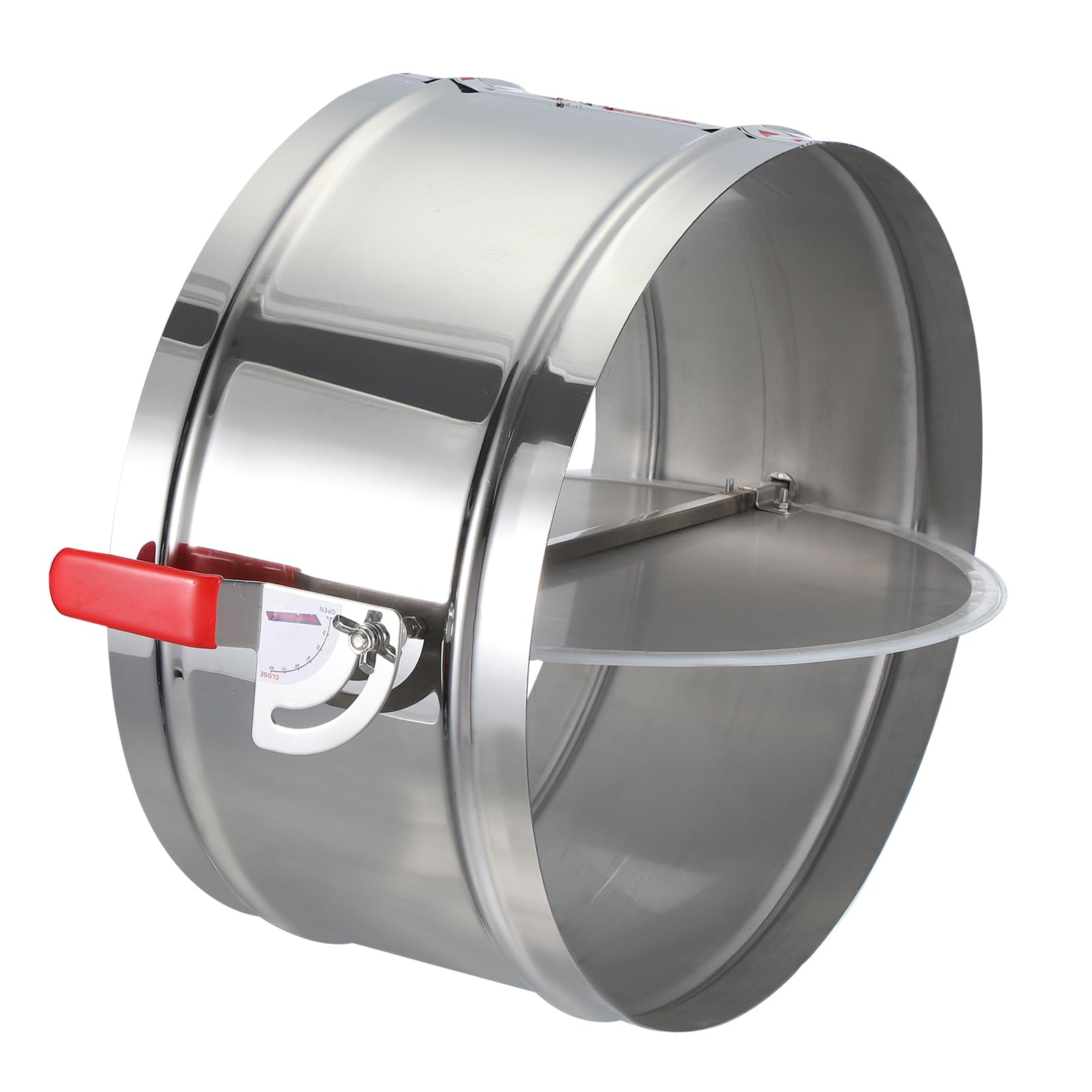 PATIKIL HVAC Duct Manual Volume Backdraft Damper, 13.8 Inch, Airflow Ducting Branch Vent Damper Air Control Valve, Adjustment Handle Stainless Steel, for HVAC