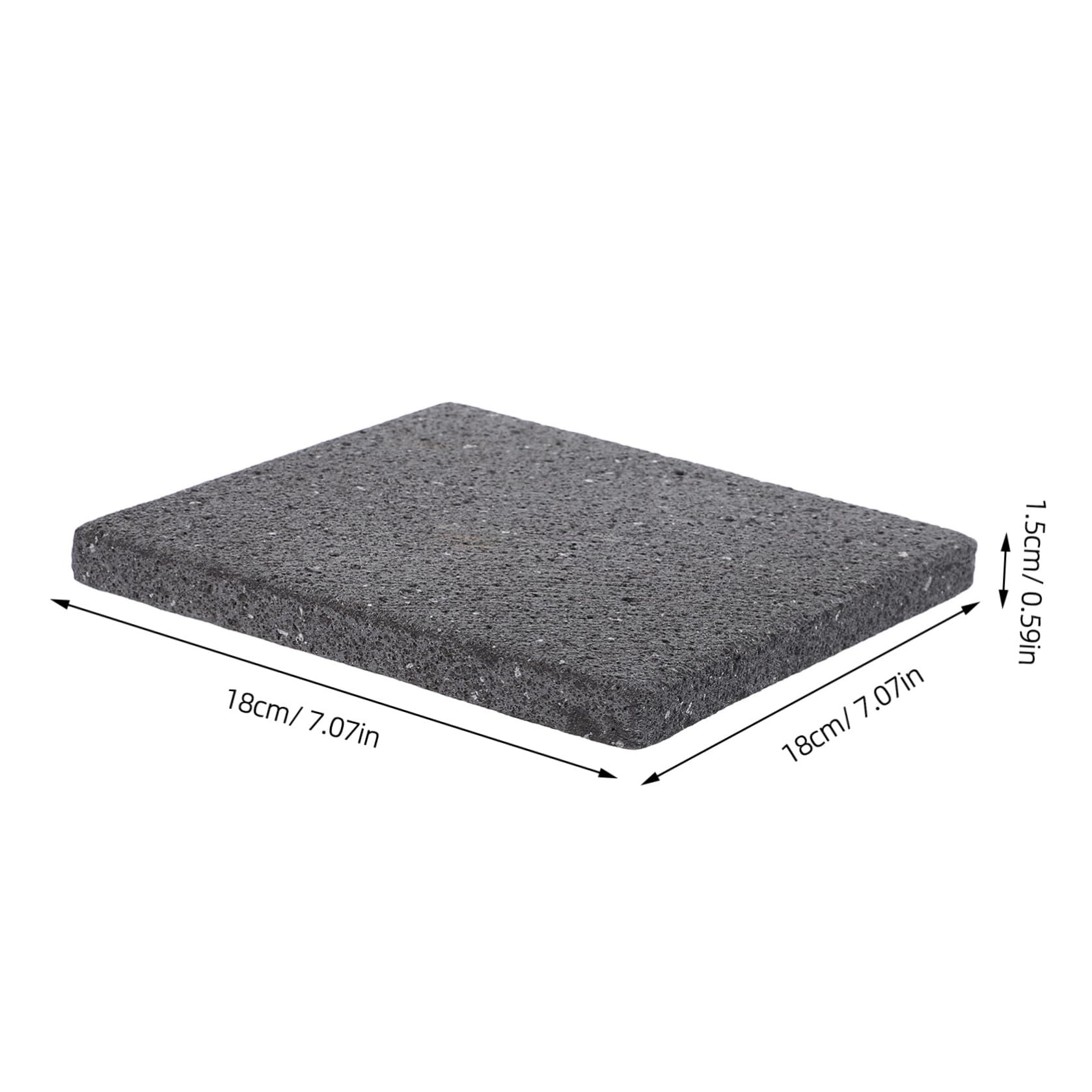 NUOBESTY Pietra per Barbecue Coreana in Pietra Vulcanica 18cm Liscia