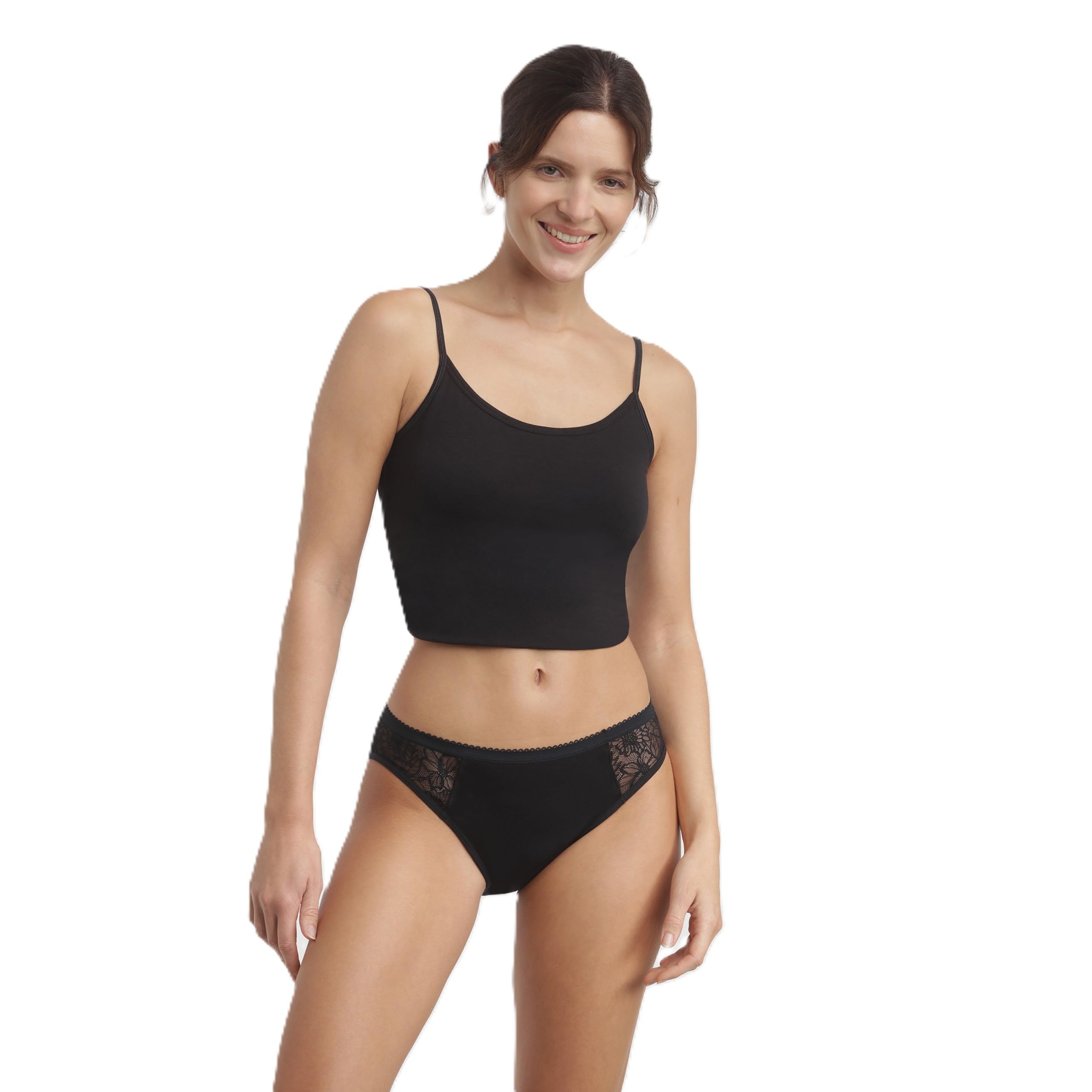 Dim Protect Lot de Culottes Menstruelles en Dentelle Lavables Femme x2