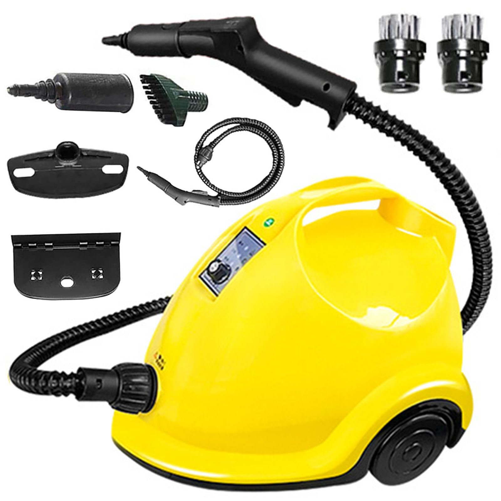 Pulitore a vapore, scopa a vapore per la pulizia dei pavimenti, con serbatoio da 2 l, 6 accessori, portatile, multiuso, potente vaporizzatore per casa, pavimento, cucina, moquette, divano