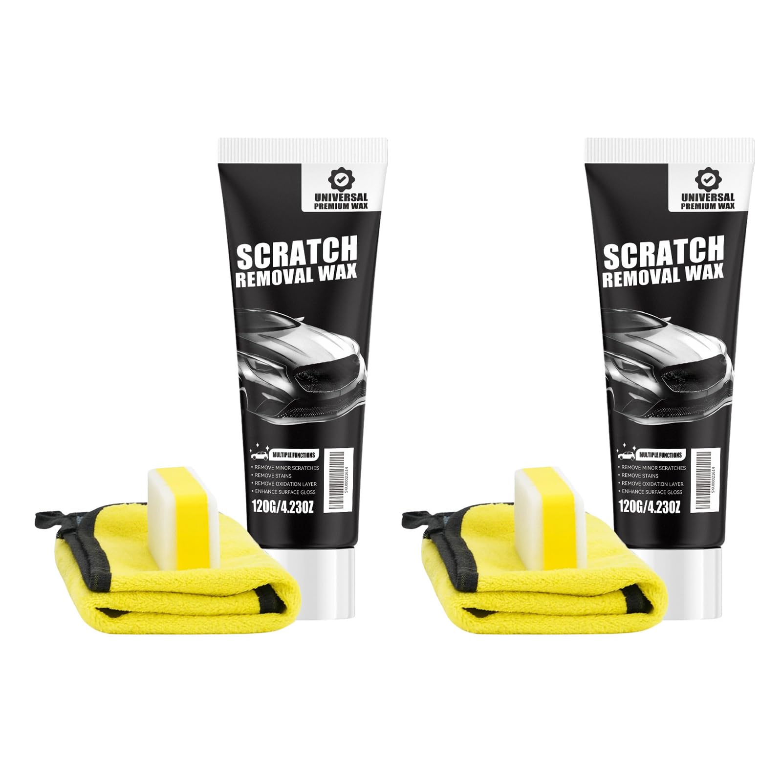 NRGQAXM Car Scratch Removal Wax, Car Scratch Repair Pastes Scratches Remover for Vehicles Cars Scratches Repair Kit with Sponge and Cloth Universals Removers Wax for Auto Cars Polishing Waxes