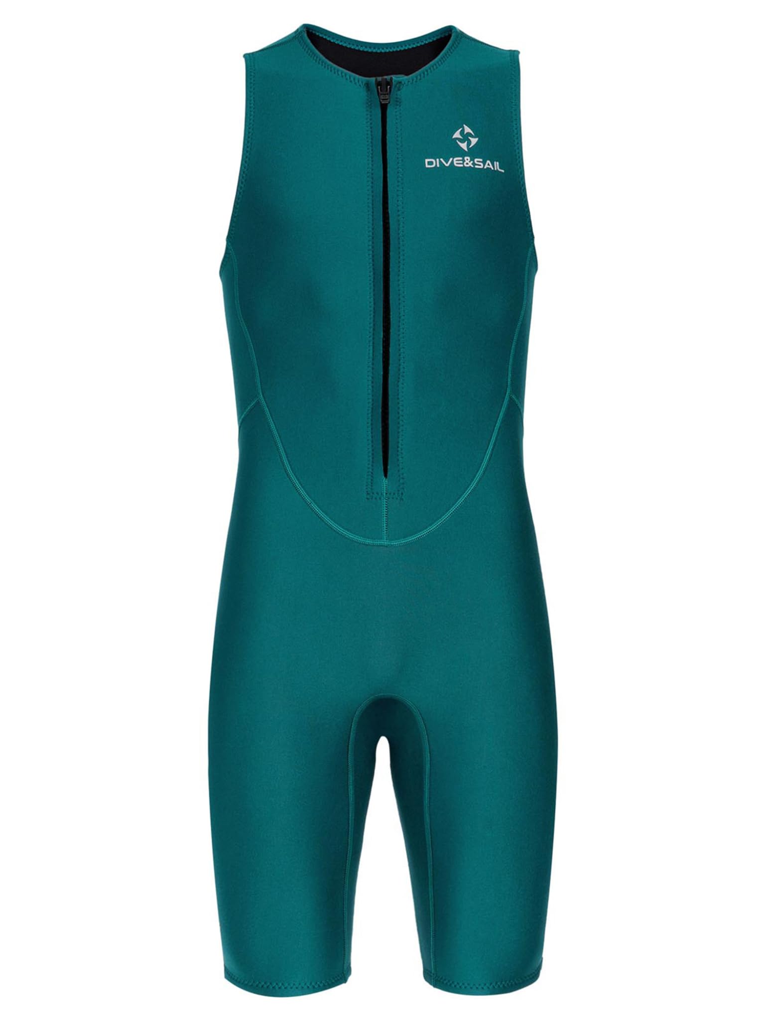 Runhomal 2mm de espesor mono buceo hombre traje de baño surf 1 pieza sin mangas cremallera frontal color puro snorkel natación