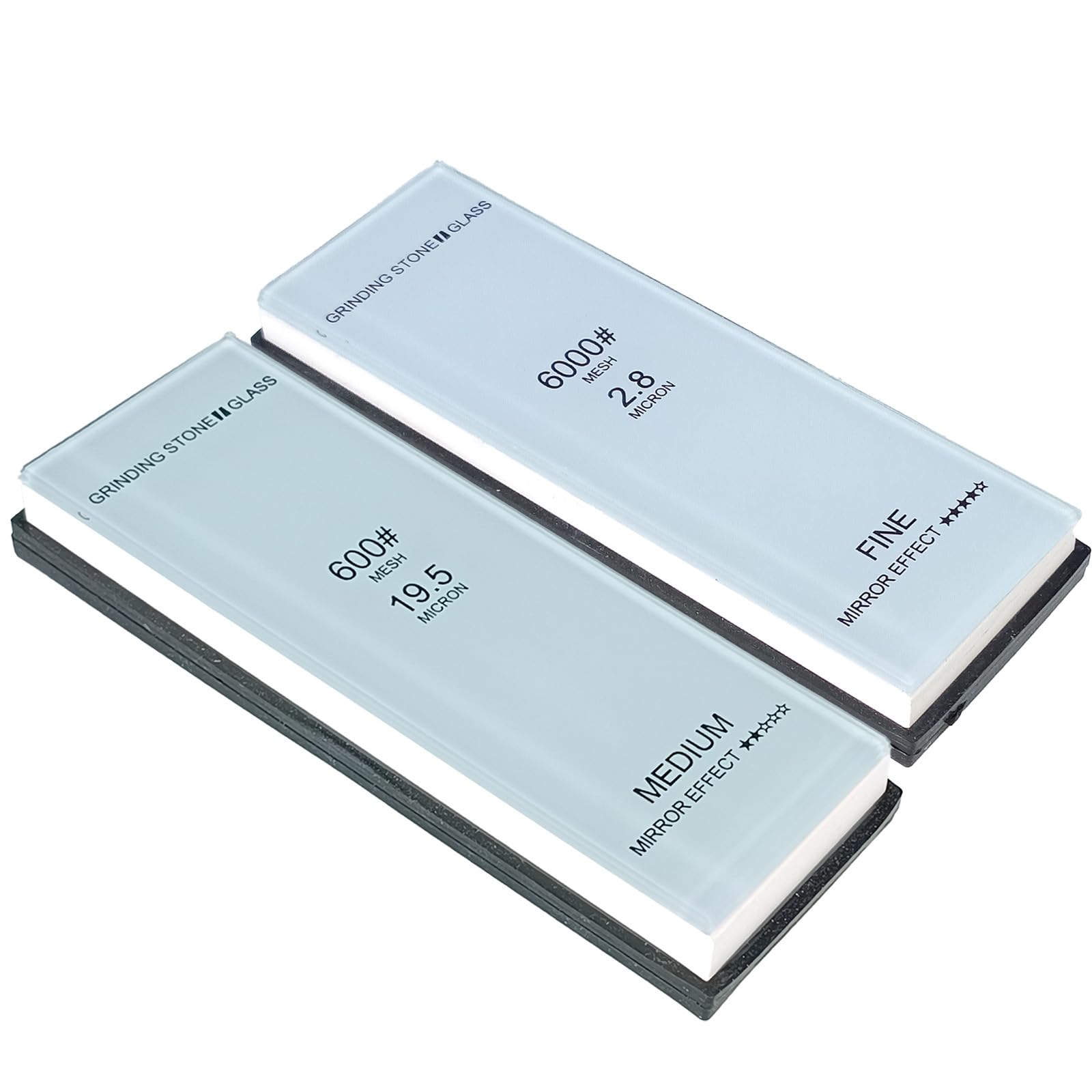 Glas-Schleifstein, Schleifstein, Messerschärfstein, einseitiger Schleifstein, Ölstein (600 + 6000)