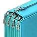 YOUSHARES 72 Slots Pencil Case - PU Leather Handy Multi-layer Large Zipper Pen Bag with Handle Strap for Colored/Watercolor Pencil (Turquoise)
