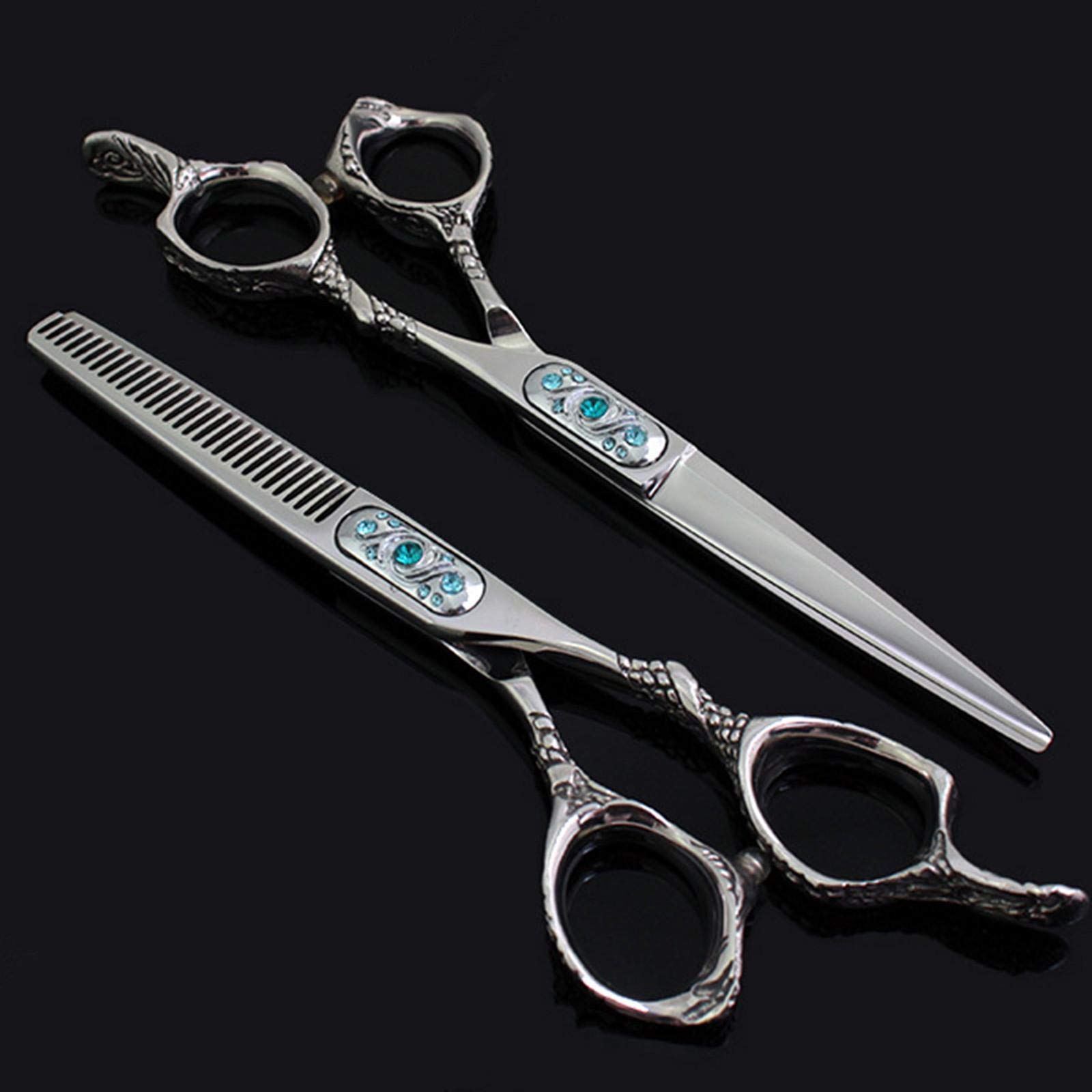 6,0 Pouces Ciseaux Ciseaux Set Ciseaux De Coupe De Cheveux en Acier Inoxydable Professionnel Outil De Façonnage Coiffeur pour Hommes Femmes Enfants Animaux Domestiques Salon