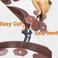 Vista 6 de Borde de borde de paisaje, sin excavación, bordes de plástico para paisajismo, borde de jardín, bordes de césped, bordes de jardín sin excavación