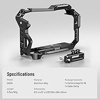 Vista 8 de NEEWER Camera Cage, Aluminum Video Rig with NATO Rail, 1/4" Threads, 3/8" ARRI Holes, Cold Shoe, Anti Twist, Compatible with DJI Gimbals Arca Type