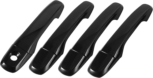 X AUTOHAUX 1 juego de cubierta de manija de puerta exterior de coche negro brillante para Ford Explorer Edge 2011-2016