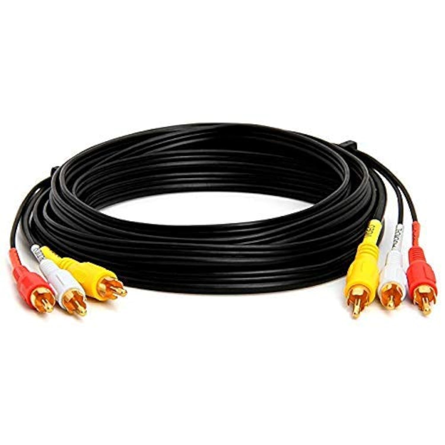 3 Mâle à 3 Mâle RCA Audio Vidéo AV Câble Composite Fil U