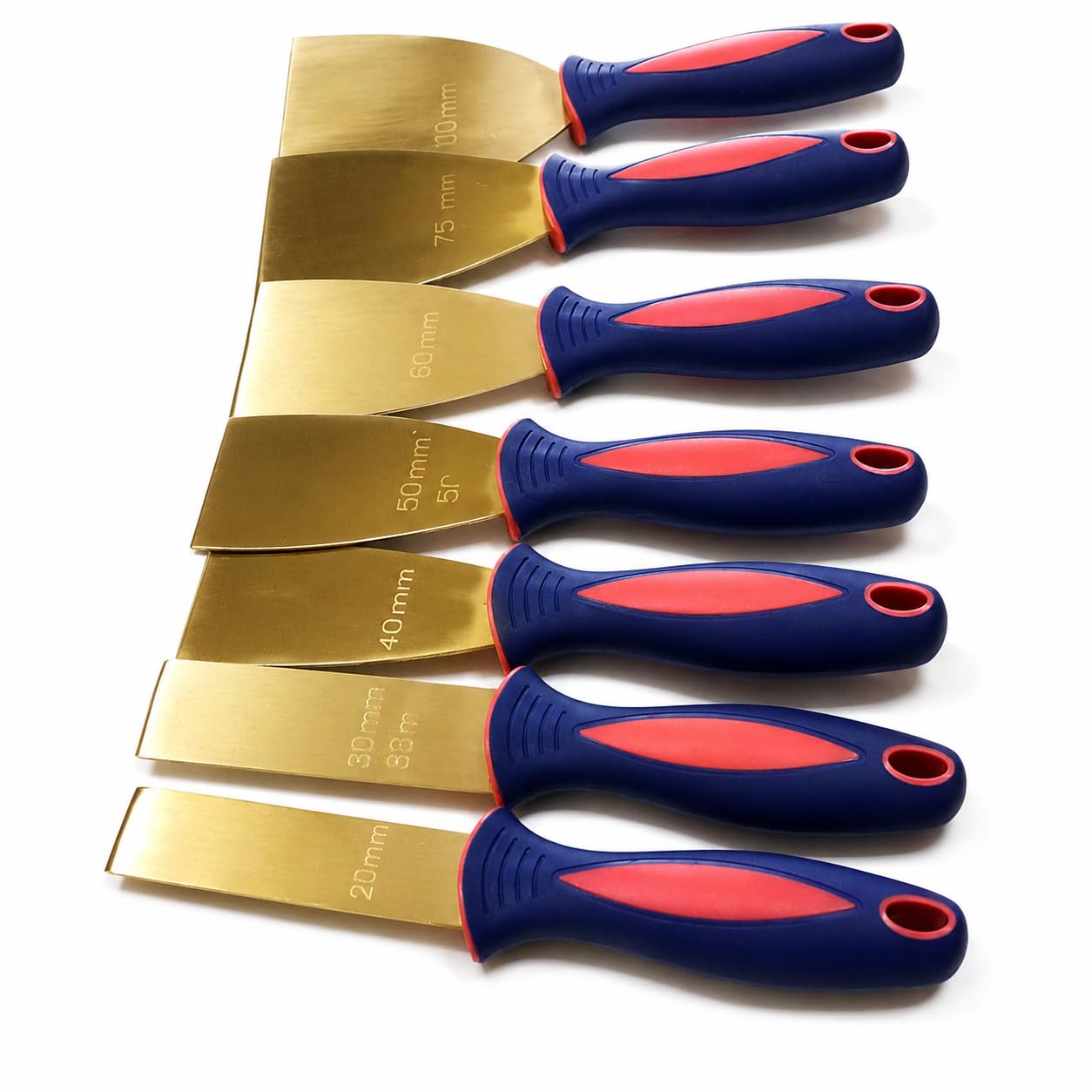 Espátula de latón, rascador de latón macizo con mango ergonómico cómodo, para reparación de paredes, masilla, raspado, alisado, quitar pintura y bricolaje