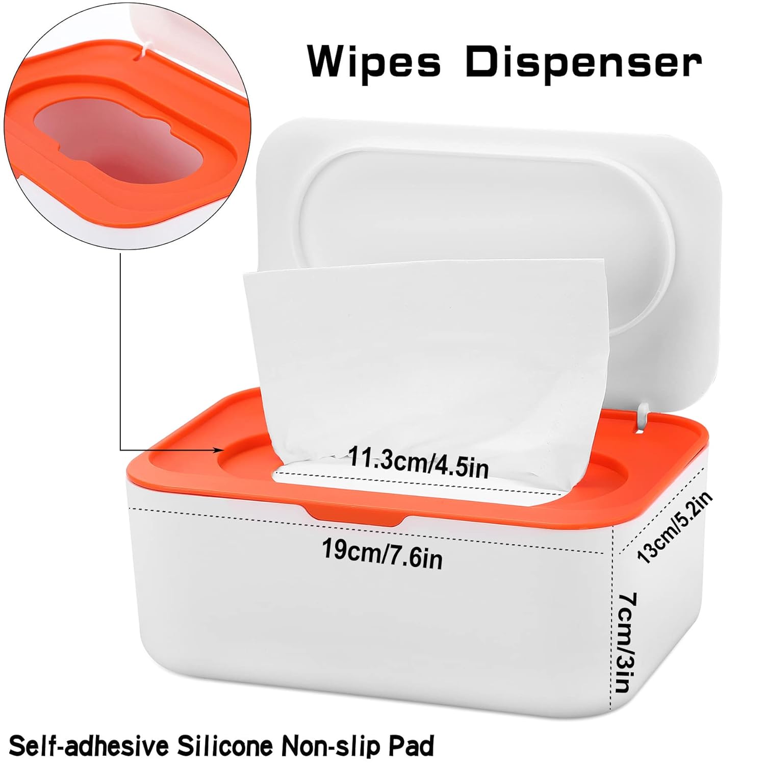 NOVWANG Wipes Dispenser Baby Wipe Holder with Lids, Keeps Wipes Fresh, Refillable Wipes Container with Sealing Design, Bathroom Tissues Wipes Case Box, Grey : Baby
