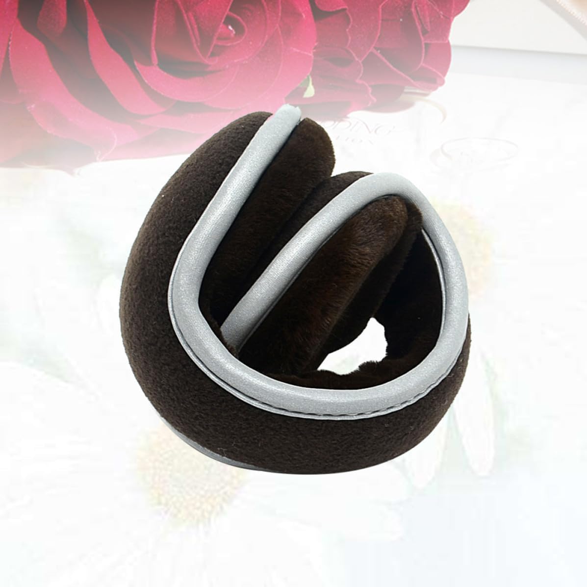 Folding Plush Winter Earmuffs for Men Women, Coffee Warmth