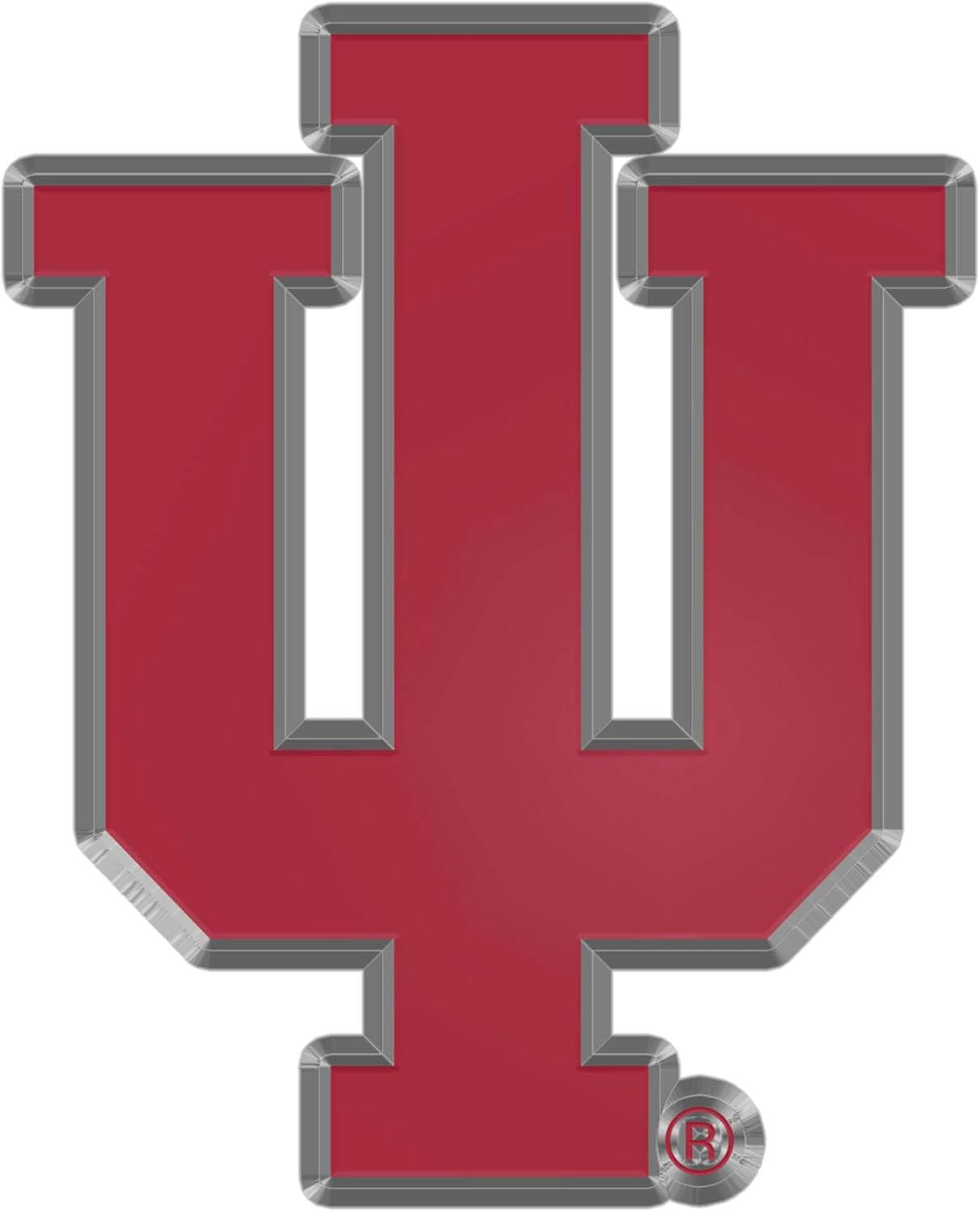 FANMATS 60527 Indiana Hooisers Heavy Duty Aluminum Embossed Color Emblem, Auto Emblem Decal