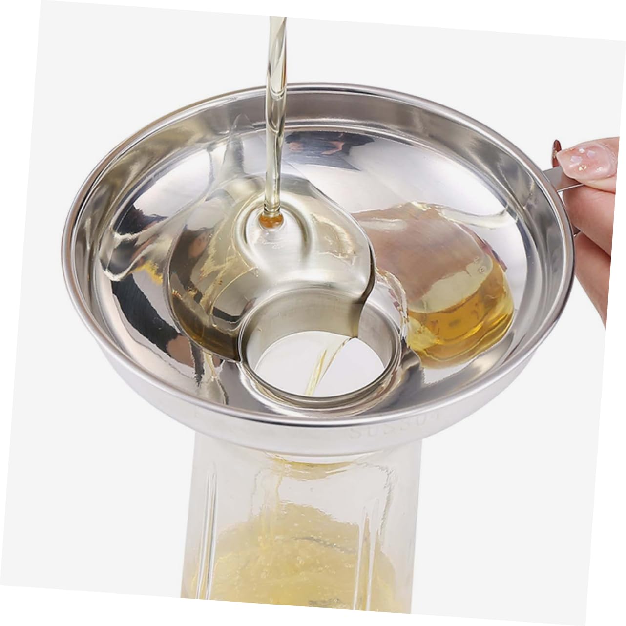 ABOOFAN 4 Set Imbuto in Acciaio Inossidabile Imbuto Di Riempimento Per Conserve Per Uso Cucina Del Barattolo Di Imbuti Da Cucina A Bocca Larga Silver 2 Pezzi * 4