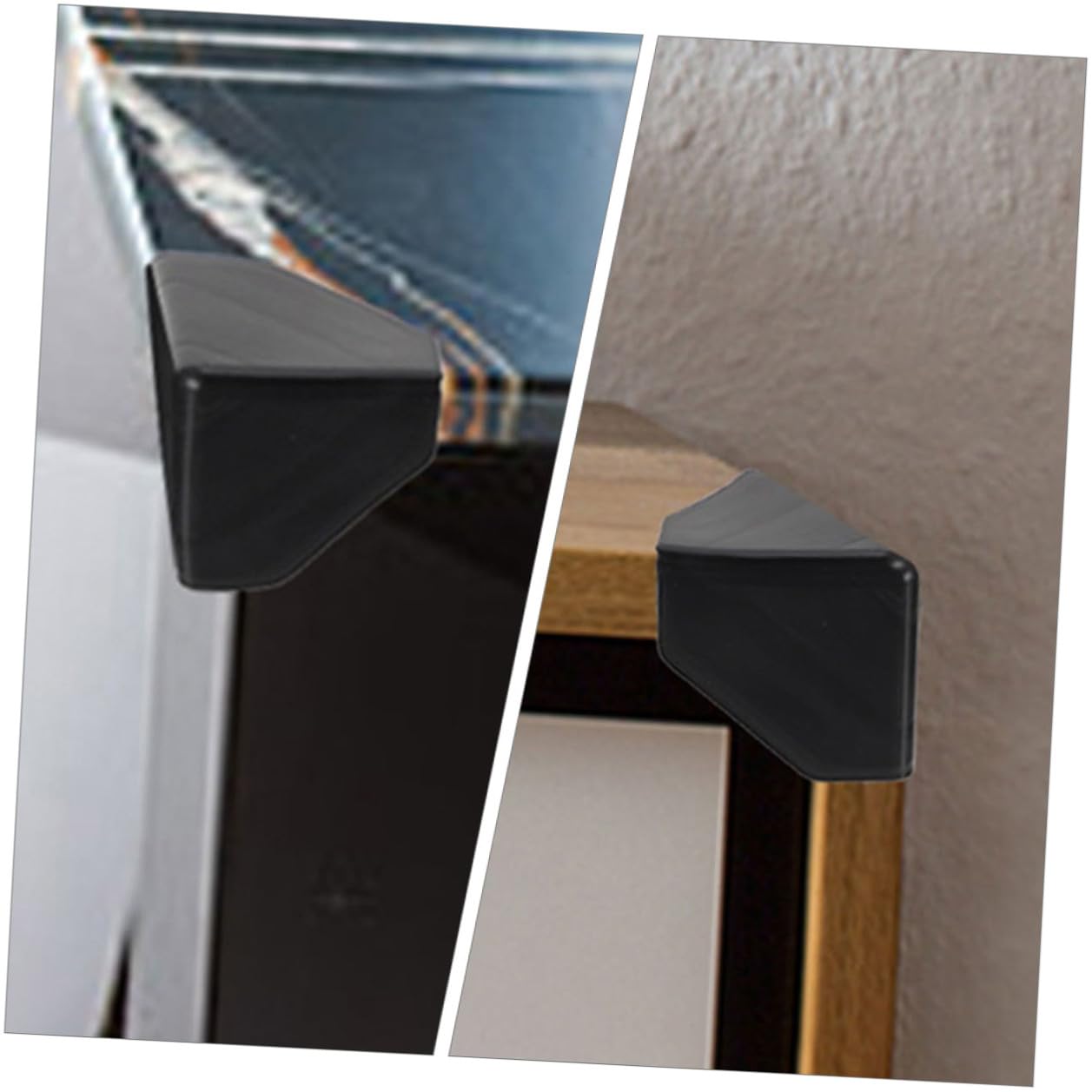 Protectores de Esquinas de Plástico Negro 100 Unidades, para Cajas