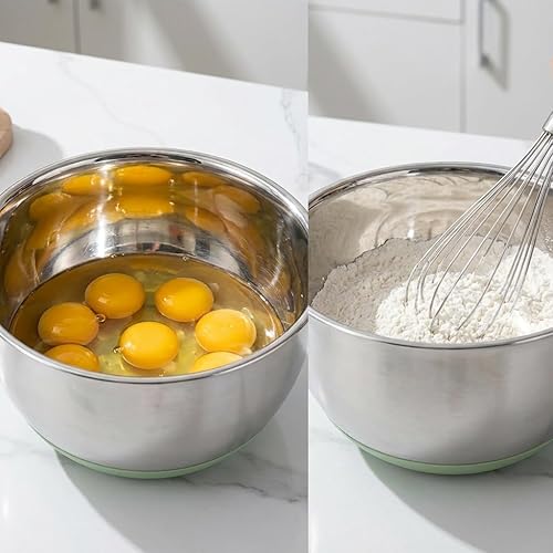 Miniatura 6 de Centrífuga de ensalada de acero inoxidable, spinner de lechuga de 5.3 Qt con base antideslizante, botón de drenaje y parada, spinner para lavar y