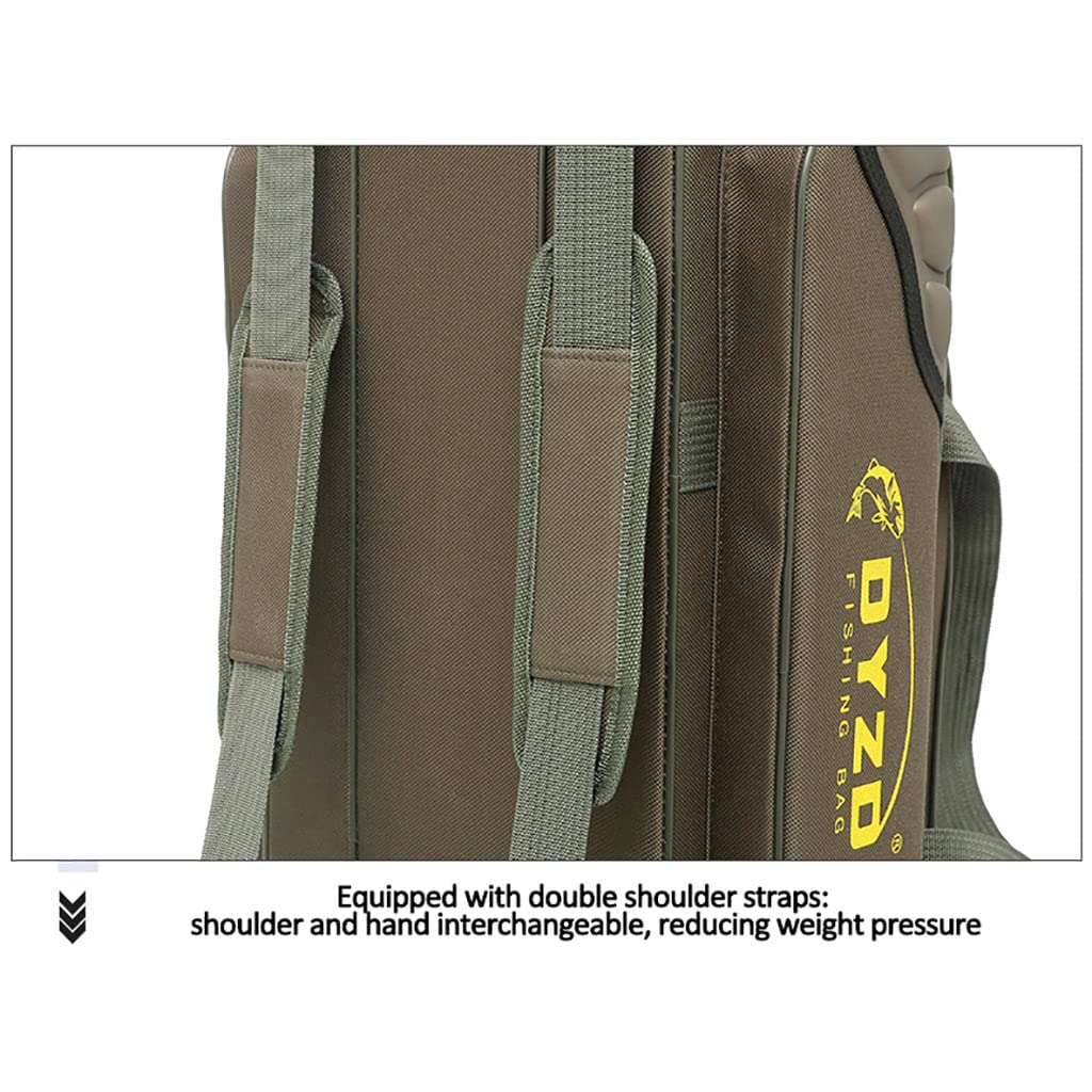 Angeltasche tragbar Rutentasch,mehrlagige Angelruten-Aufbewahrungstasche,wasserdichte Angelgerät-Tasche,multifunktionale Angelruten-Rollen-Werkzeug-Tragetasche,7 Größen,3 Stile