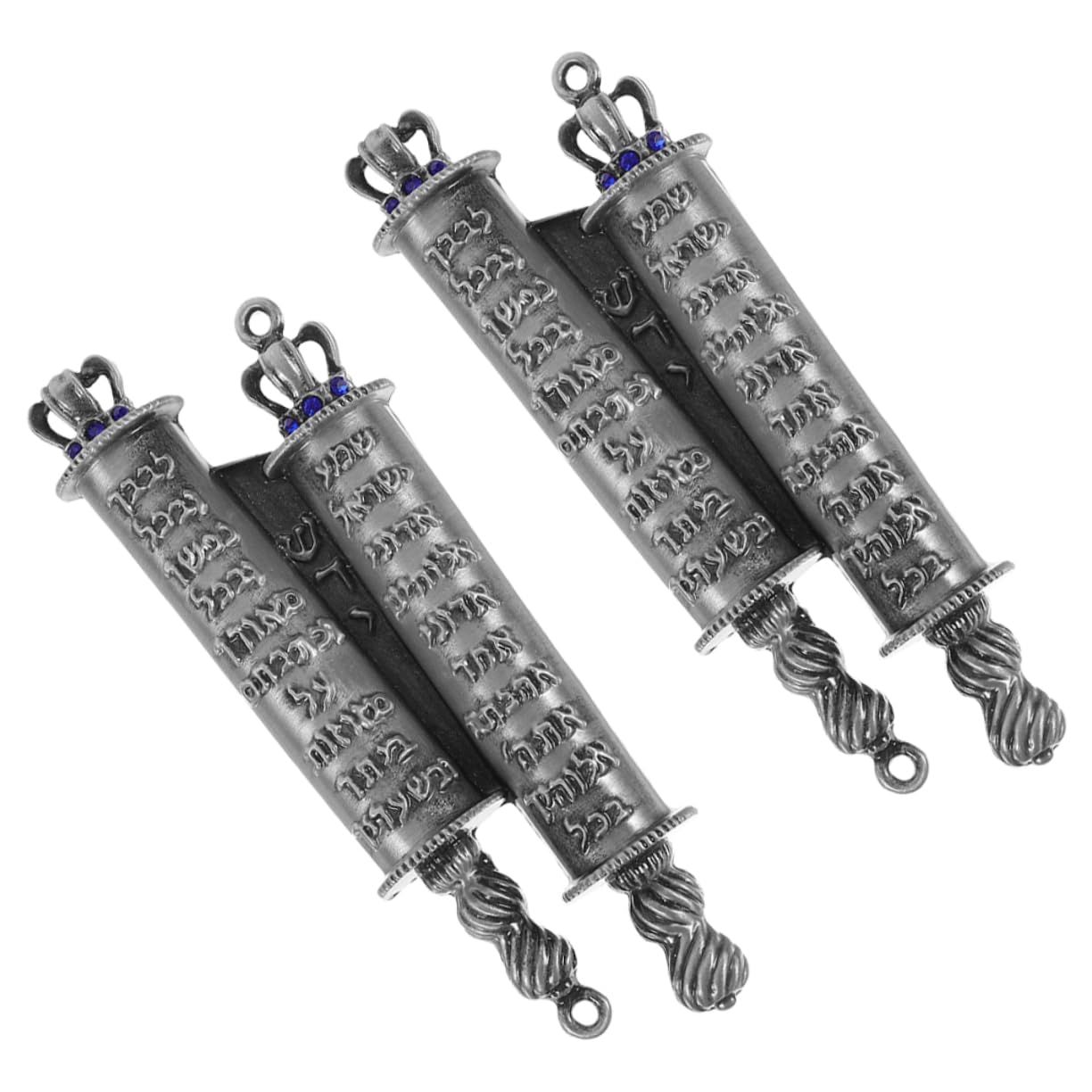 Cabilock 4zestawy Metalowych Mezuzah z Rolką Religijna Dekoracja Do Drzwi Elegancka Mezuzah Stylu Judaica Idealna Do Użytku Domu Lub Jako