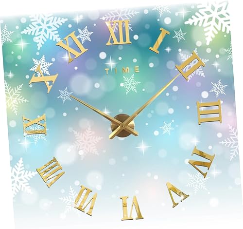 Miniatura 5 de Amosfun 2pcs Round Clocks Wall Frameless Wall Clock Hanging Clock Artistic Decoration Living Room Wall Clock Big Wall Clock Mirror Wall Clock Living