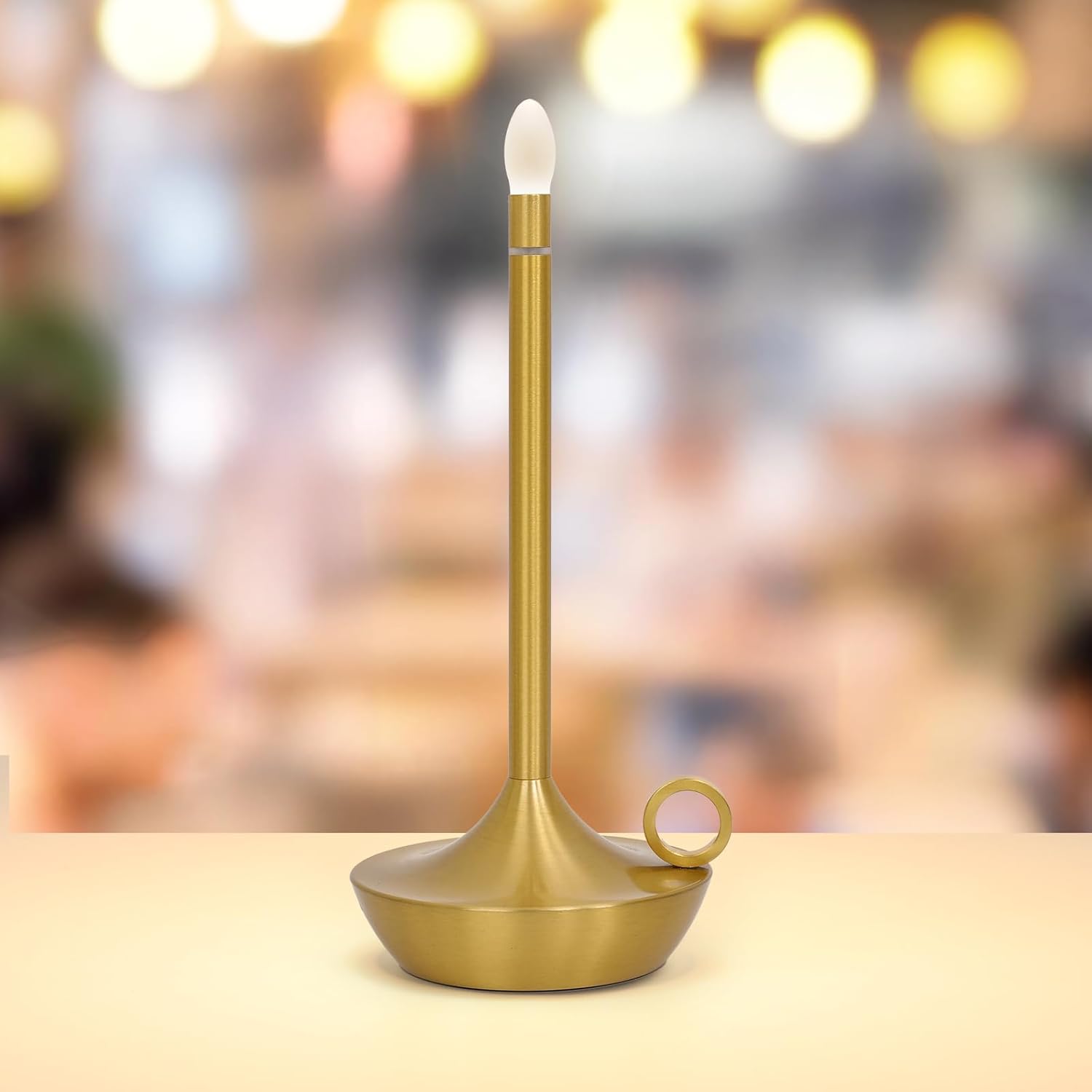 ModernPortable Table Lamp CordlessLED Desk Lamps, 3 Colors Stepless Dimming Rechargeable Battery Operated Lighting for Bedroom Dining Room Restaurant Coffee Shop Camping Night Light (Silver)