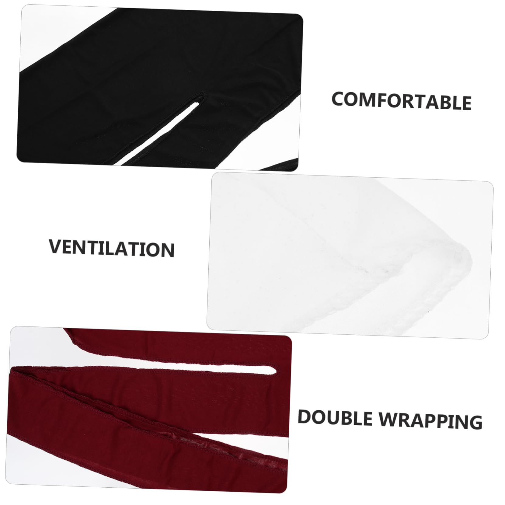 Ipetboom 2sets Men's Long Tail Durags Hip-hop Style Stretchy Turban Caps for Comfortable Daily Wear 3pcs*2