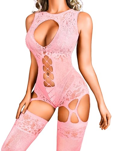 Pink Fishnet Body Suit