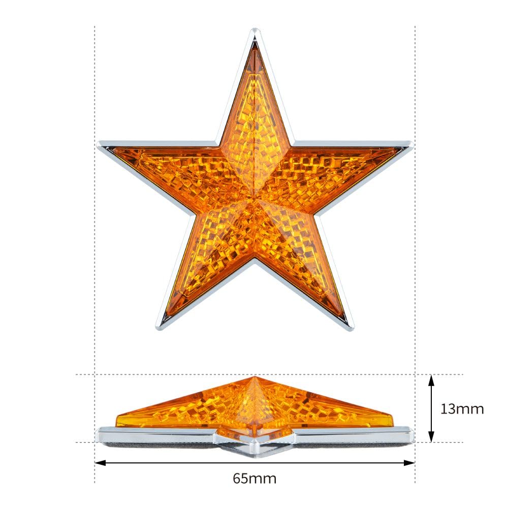 Amazon | トラック用 星型反射板 リフレクター 65mm 単色2ヶセット