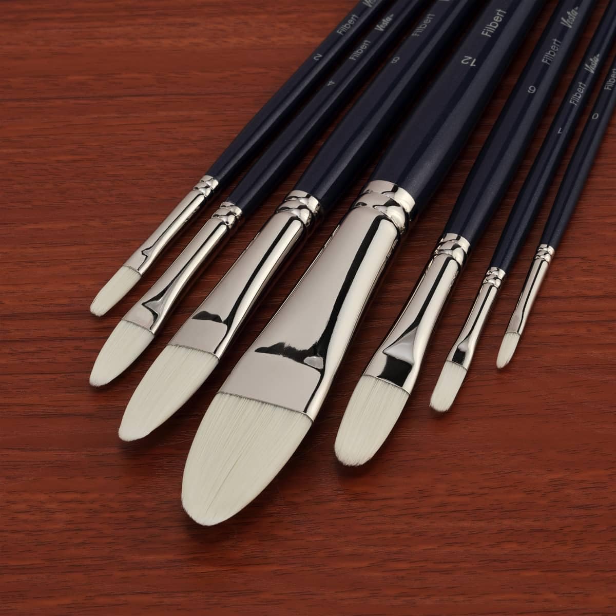 Creative Mark Vesta Synthetik-Pinsel-Sets – Fortschrittliche All-Media-Pinsel für maximale Kontrolle, Studenten, Künstler, Malen, Klassenzimmer und mehr! – [Filbert – Set von 7]
