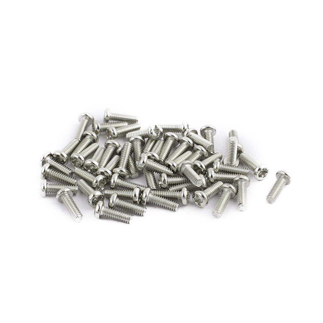 Uxcell Silver Sourcingmap 50Pcs M2 X 6Mm Stainless Steel Pan Head Phillips Machine Screws Bolts