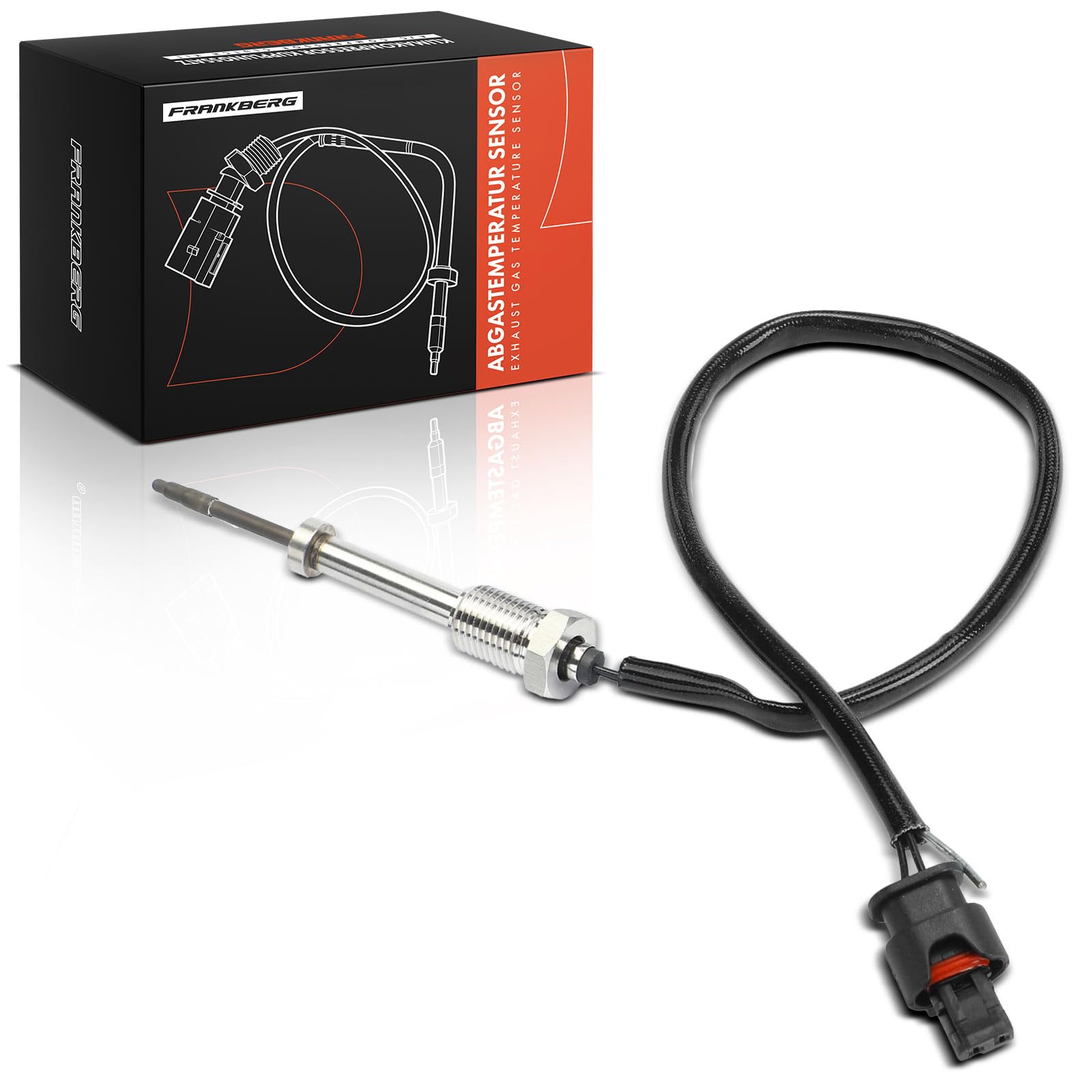 Frankberg Sensor de temperatura de gases de escape después del filtro de partículas de hollín 2 Polos Compatible con Serie 3 E90 E91 E92 E93 Serie 1 E81 E82 E87 E88 Serie 5 F10 F11 Serie 7 13627805606