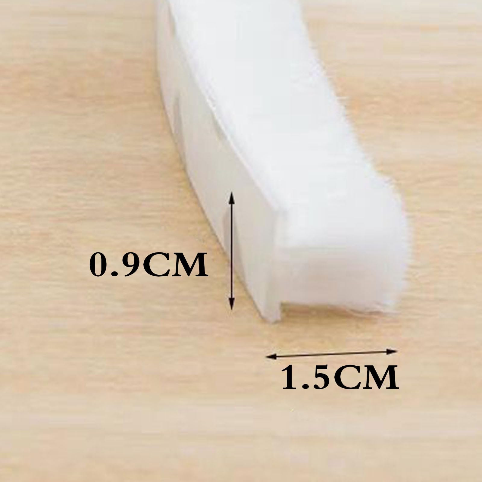 Uszczelka drzwi do usuwania pogody z okna, Samoprzylepna taśma uszczelniająca szczotkowa do drzwi i okien 0,7-0,9cm x,5-2,3cm wielokolorowa(White,Width 0.9CM*Height 0.9CM*Length 2000CM)
