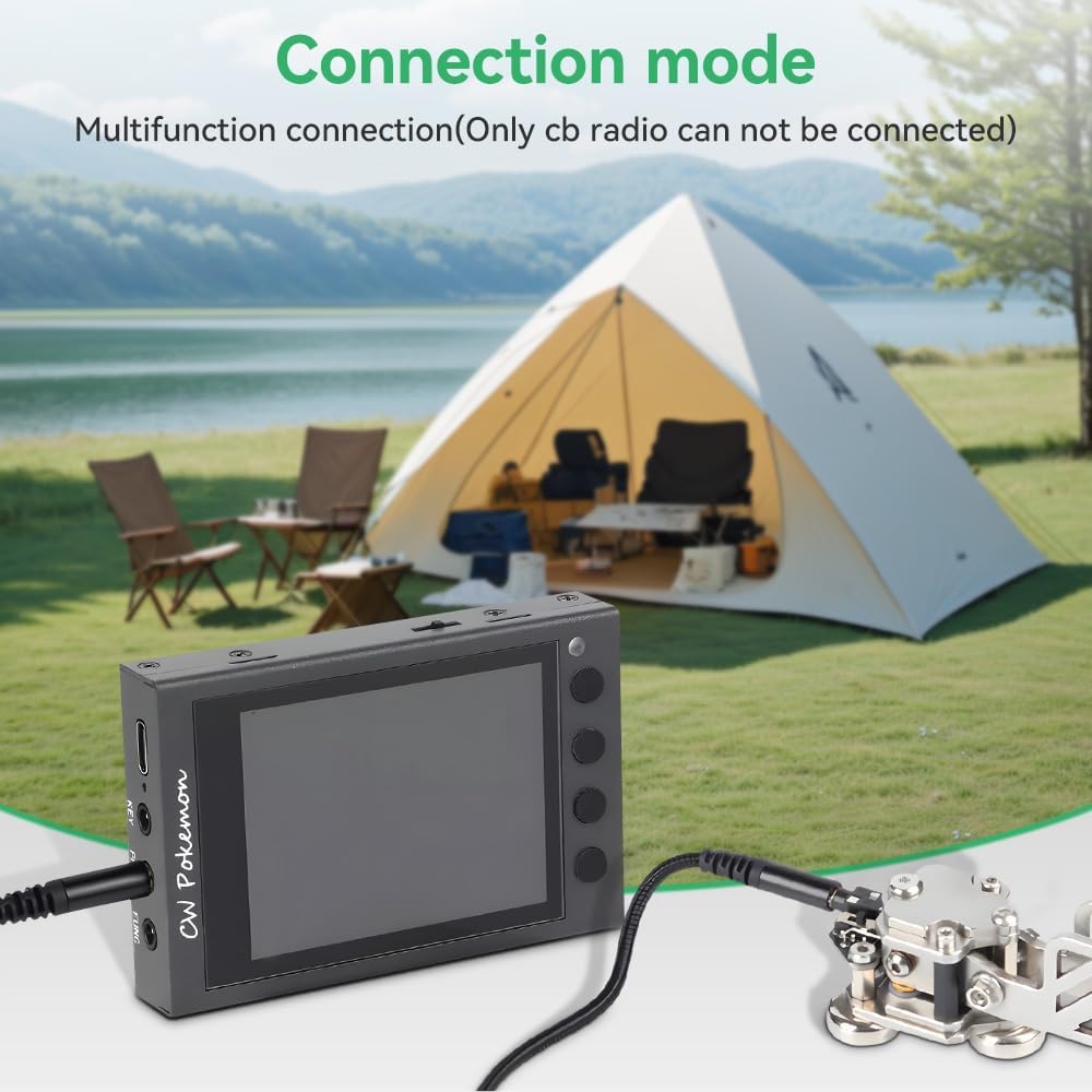 HAMCUBE Mini CW Trainer Code Morse avec affichage pour la pratique du télégraphe, pour l'envoi de code Morse, la copie, le décodage Appareil d'entraînement (version mini)
