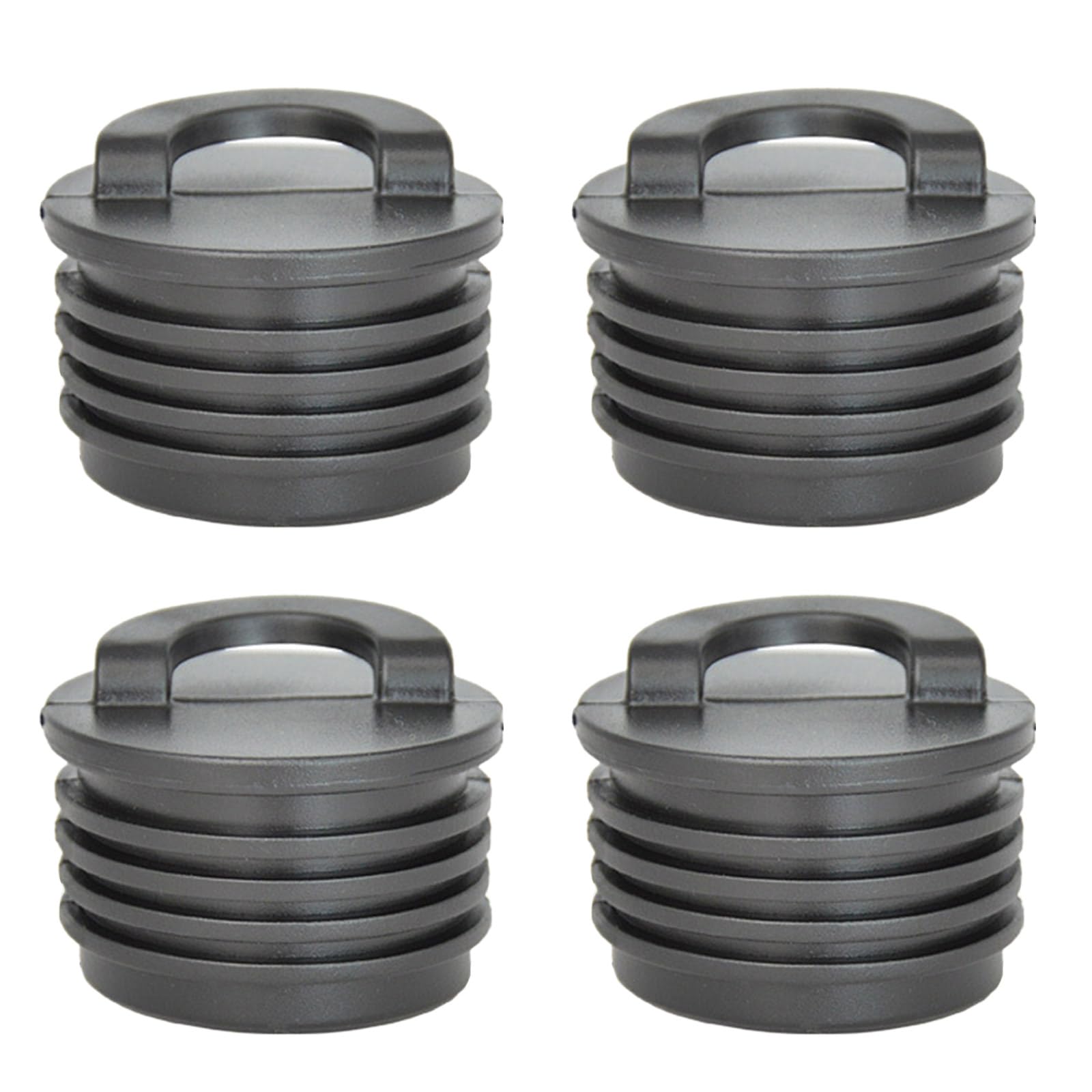 Maxtonser 4Pcs Rubber Scuppers Stopper Plug Kayak Drain Plug Water Stopper Boat Scupper Plugs Drain Holes Stopper Bung with Handle