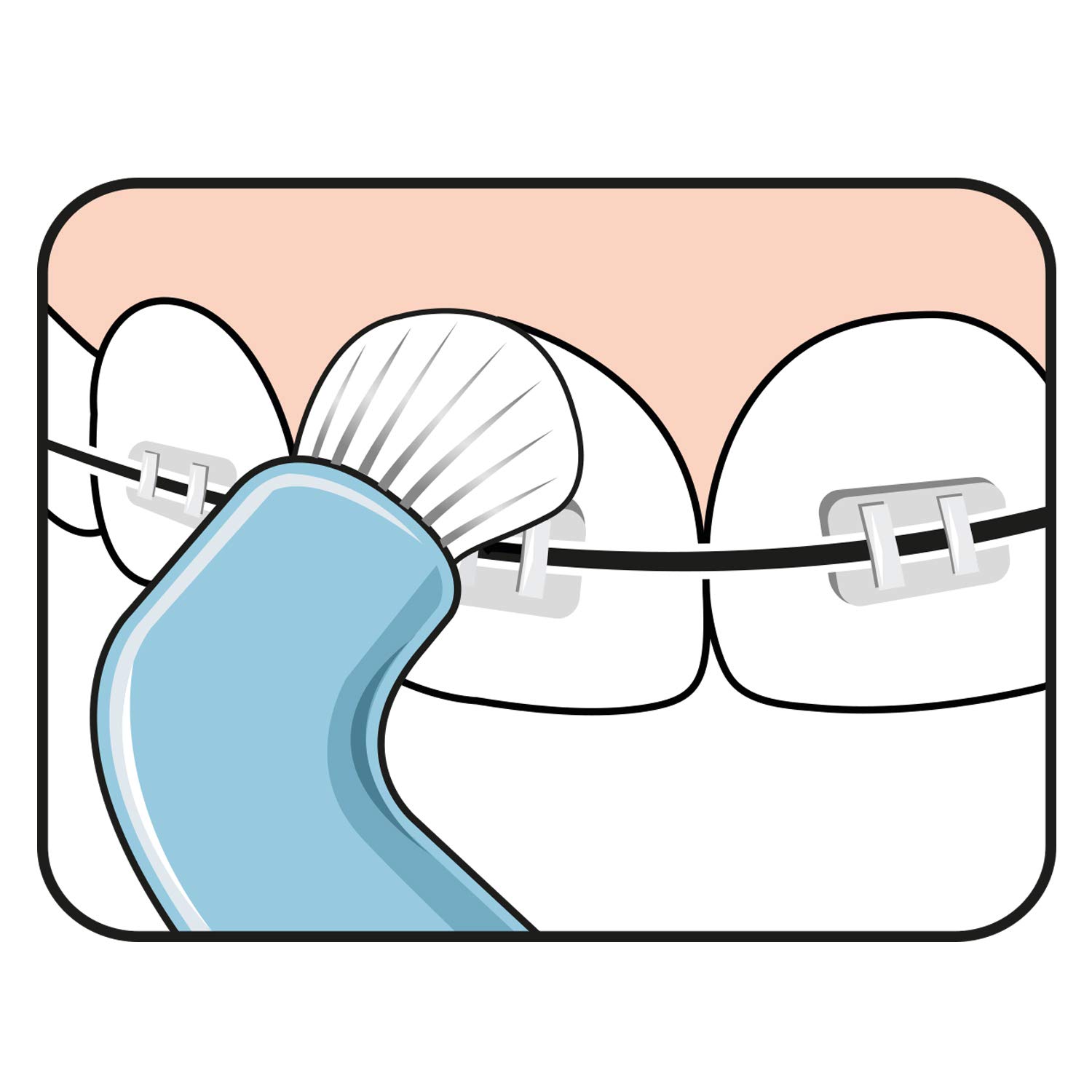 TEPE Compact Tuft Spazzolino da denti con testina rotonda per una pulizia accurata della bocca anche in impianti o protesi colorati Assortiti