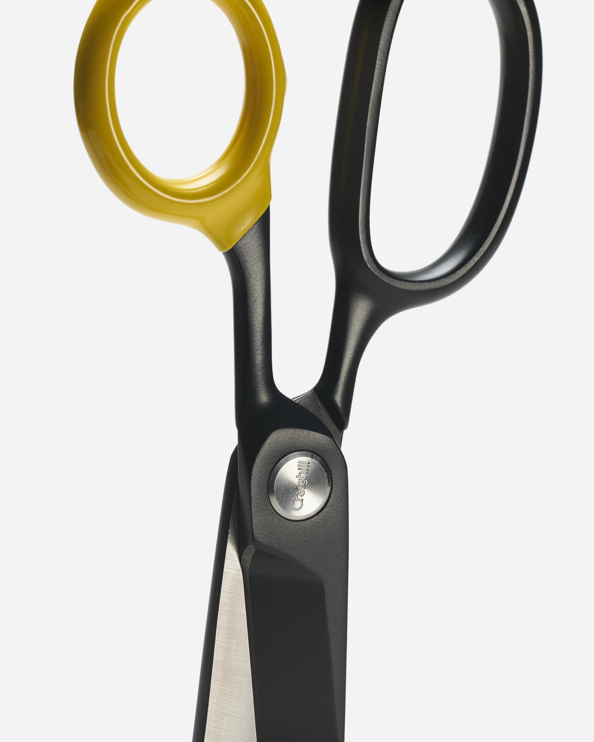 Craighill Chroma Scissors Noir | Ciseaux design en acier inoxydable avec revêtement en céramique 21,6 x 7,6 cm | 198 g | Poignées en vinyle | Garantie à vie | Bureau bricolage cadeau bureau