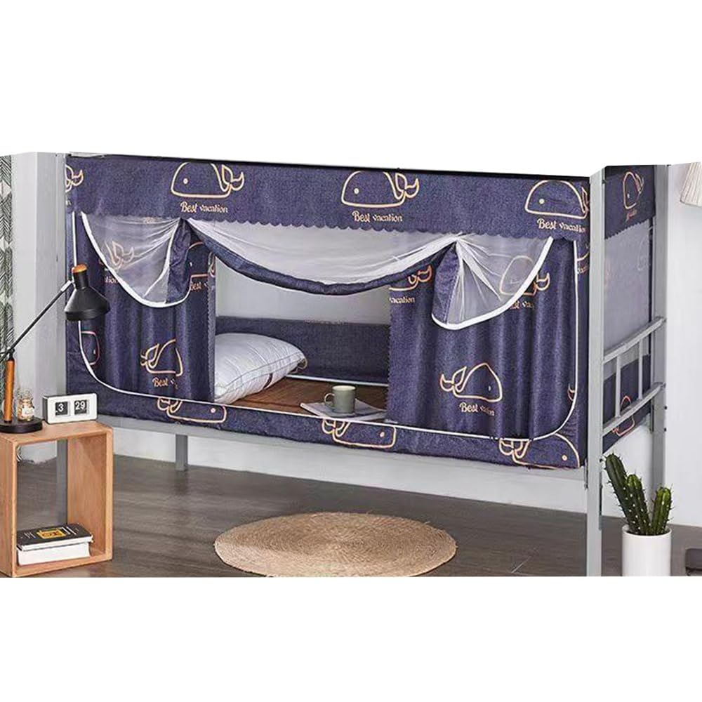 Yameem Dustproof Bed Canopy Single Sleeper Bunk Bed Curtains Dormitory Blackout Cloth Mosquito Nets Bed Tent Curtain for Bed Students Dorm Sleep Privacy Bed Colour And Design may vary (190x110x90) 90W x 190L cm (1 Panels)