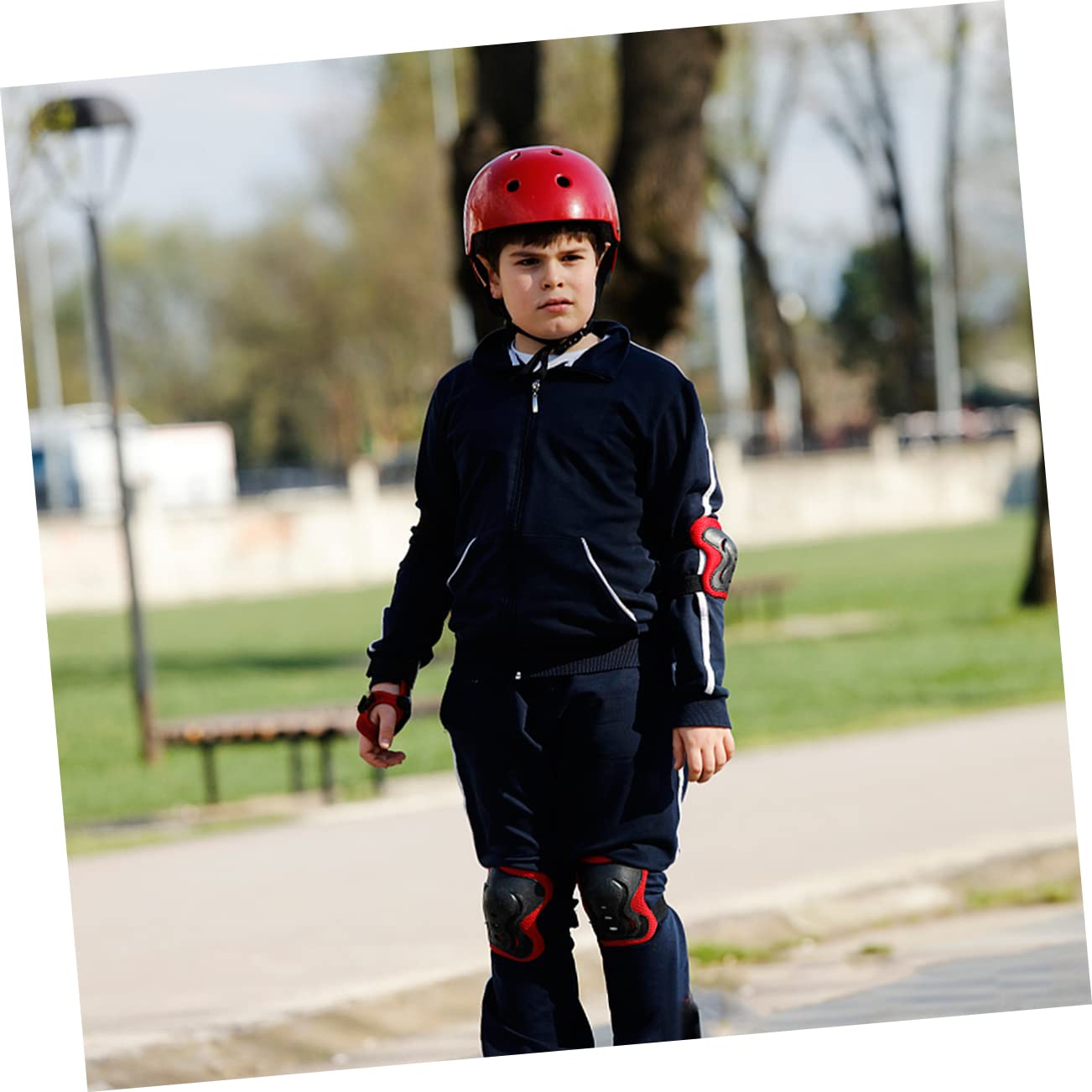 SUPVOX 6pcs Kids Sports Protective Gear Set Roller Skating Protective Knee Pads Wrist Guard Elbow Guard Protector for 4-16 Years Old