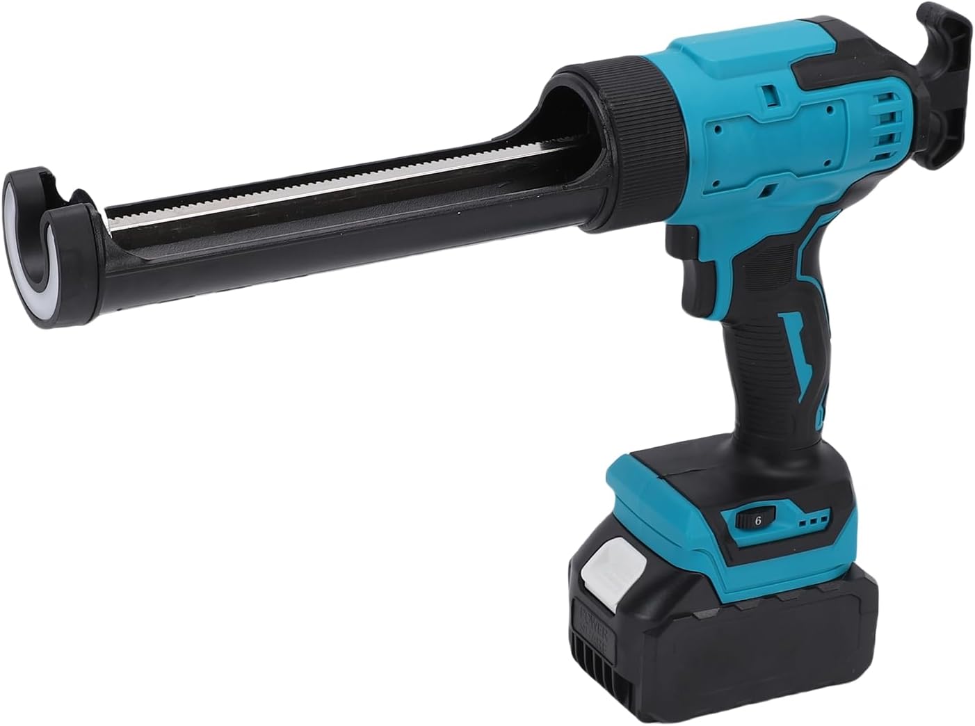 Fafeicy Electric Caulking Gun with Light, 6 Speeds Cordless Caulking Tool, 3000mAh Battery for 10OZ/300ml Sealants for Home Renovation and Repairs (US Plug)