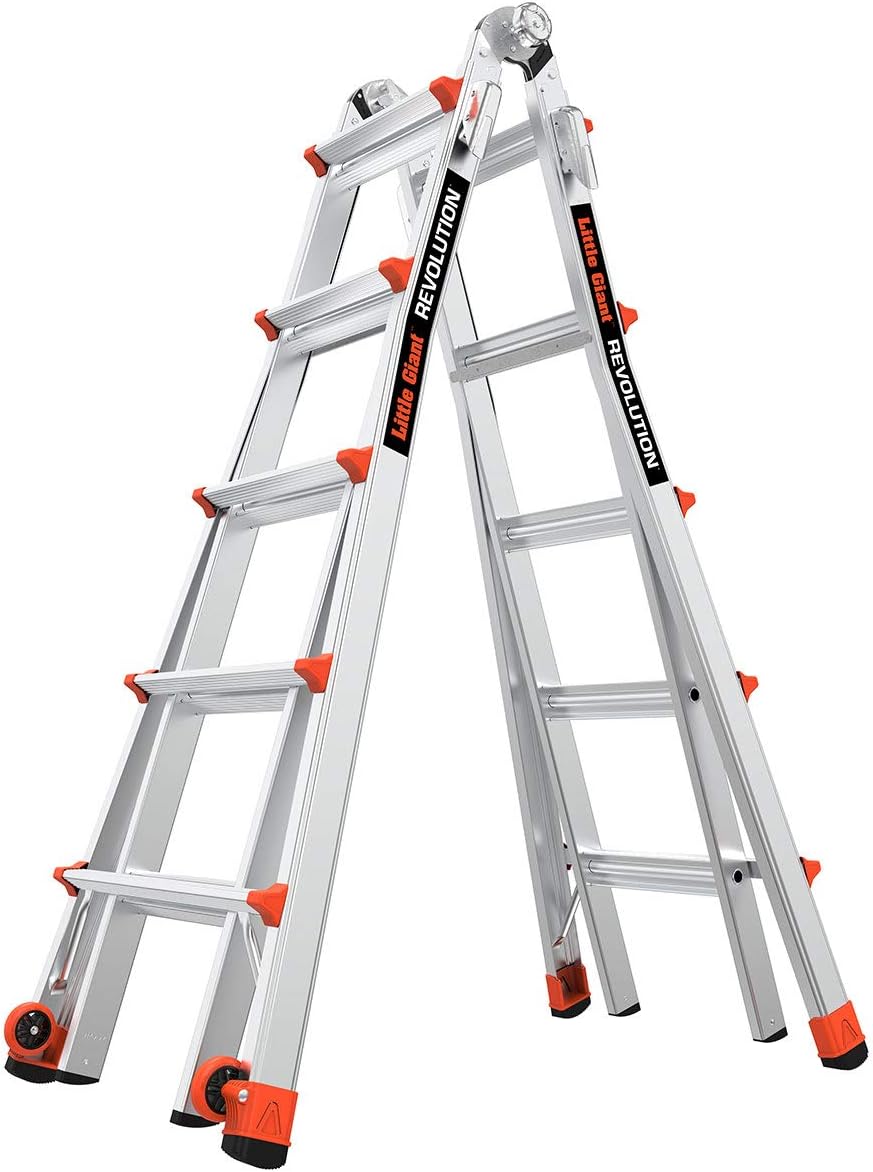 Little Giant Ladder Systems 12022 Revolution Multi-Use Ladder, Foot Purpose, Gray, 22 Ft