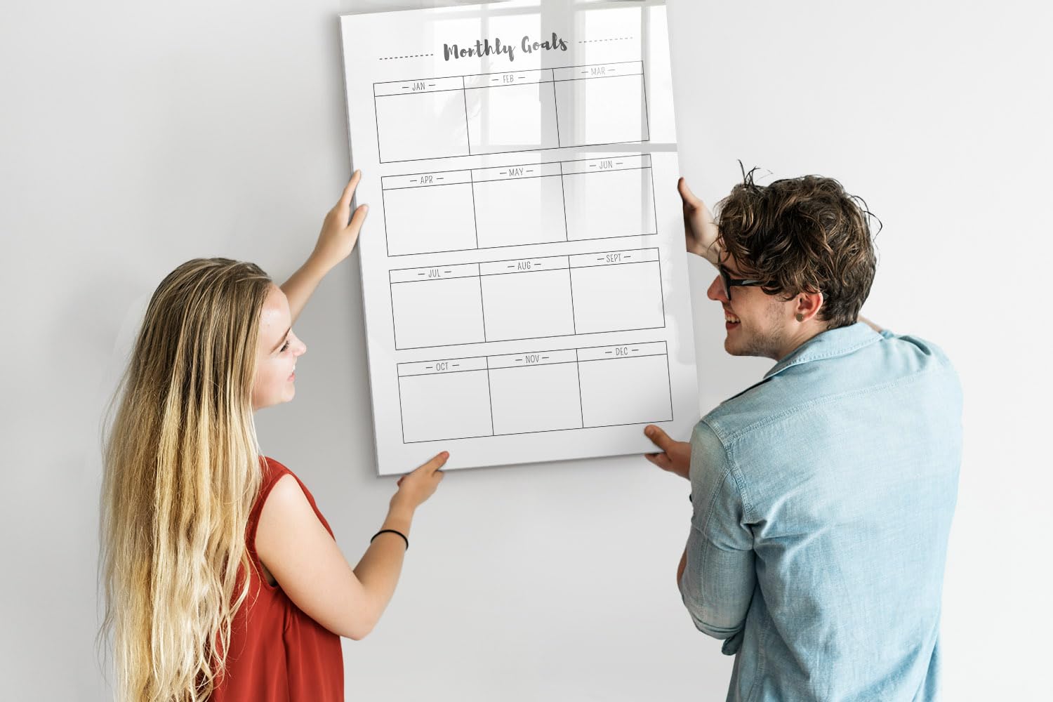 Lavagna in Vetro Magnetica con Accessori | Magneti Potenti, Pennarello e Gomma Inclusi | Ottima per Casa, Ufficio e Scuola - 90x60 - Agenda settimanale