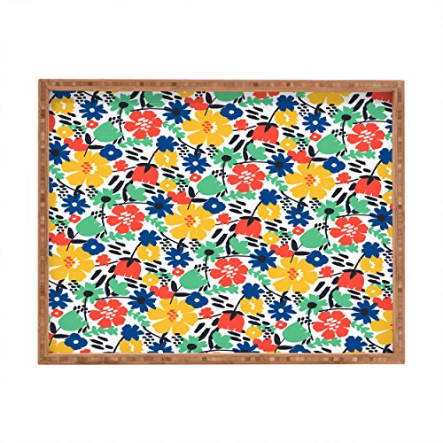 DENY Designs Negar diseños Zoe Wodarz Bosque Planta Interior/al Aire Libre Bandeja Rectangular, 14 x 18