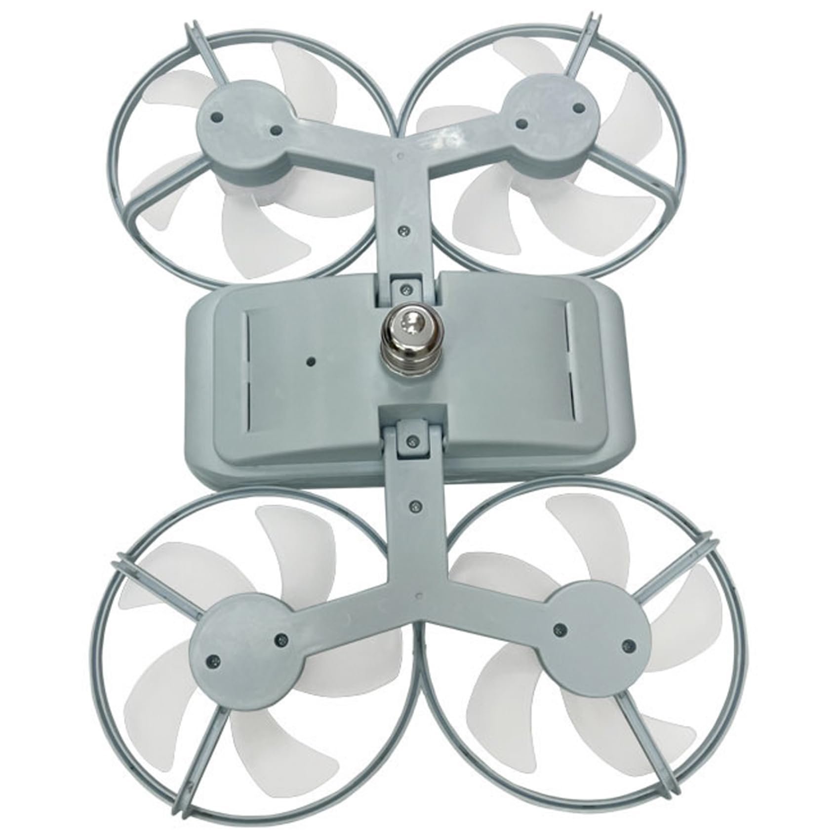 Ceiling Fan with Lights|Ceiling Fan With Lights, Bedroom With, Drone-inspired Led - 360° Surround Airflow, Dimmable Light Remote, E27 Socket, Extension Rod Included (Grey)