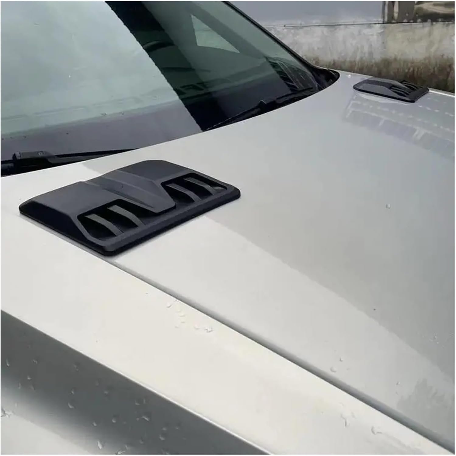 Hood Vent Scoop Kit Car Hood Air Vent Cover Carbon Fiber Pattern Air Flows Intake Decoration Hood Scoop Bonnet Vent Cover Exterior Decoration Styling Fashion Modification(Single Attribute)