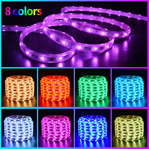 Ollrieu 50Ft Led Strip Lights, Waterproof Rope Lights, App Control Via Bluetooth, Remote And Control Box, For Indoor, Outdoor, Party, Garden, Home Decor #TOP1