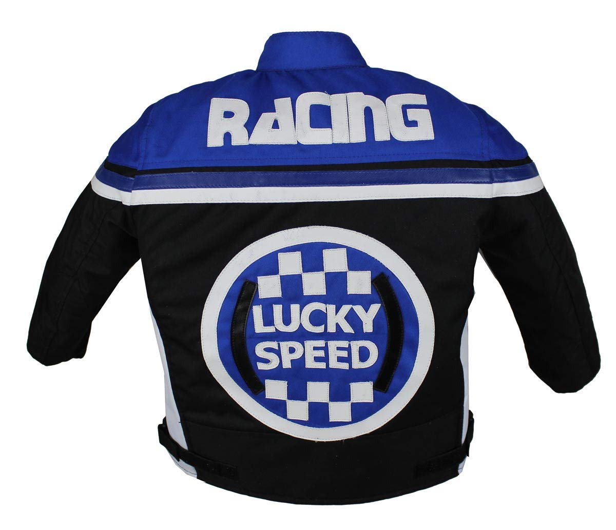 Euro Stars Veste de Motard Textile Pour Enfant - Moto et Course Bleue