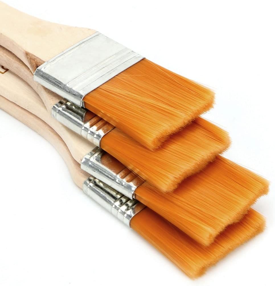4pcs/Set Hair Painting Brush Acrylic Paints Oil Paint Watercolor Drawing Art Supplies Wood Handles