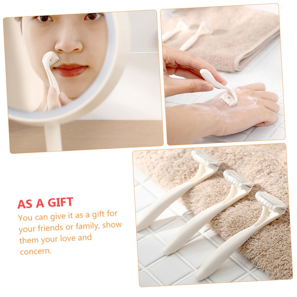 Healeved Portable Razors Shaver for Leg Arm and Private Hair Removal Precision Eyebrow Trimmer